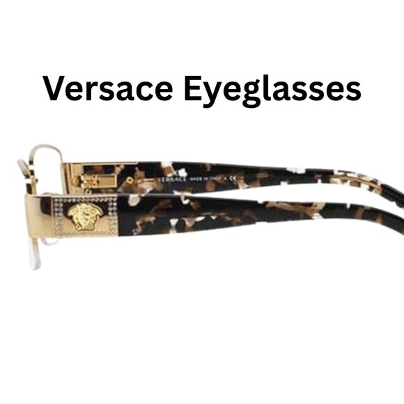 New unisex Gold Versace VE 1175B Eyeglasses Clearance - Picture 1 of 4